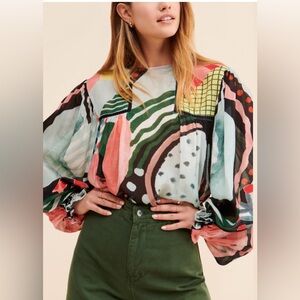 EUC Bl-nk Miranda peasant blouse